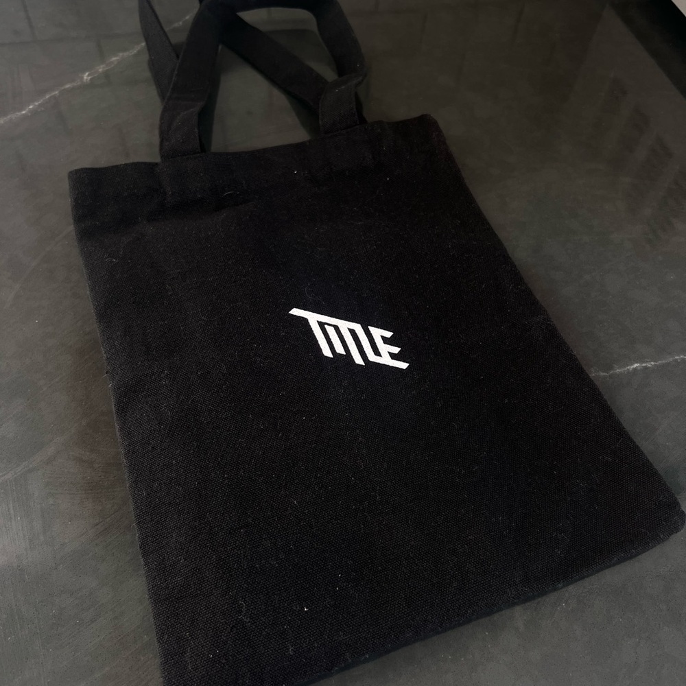 Black Canvas Tote Bag - TITLE